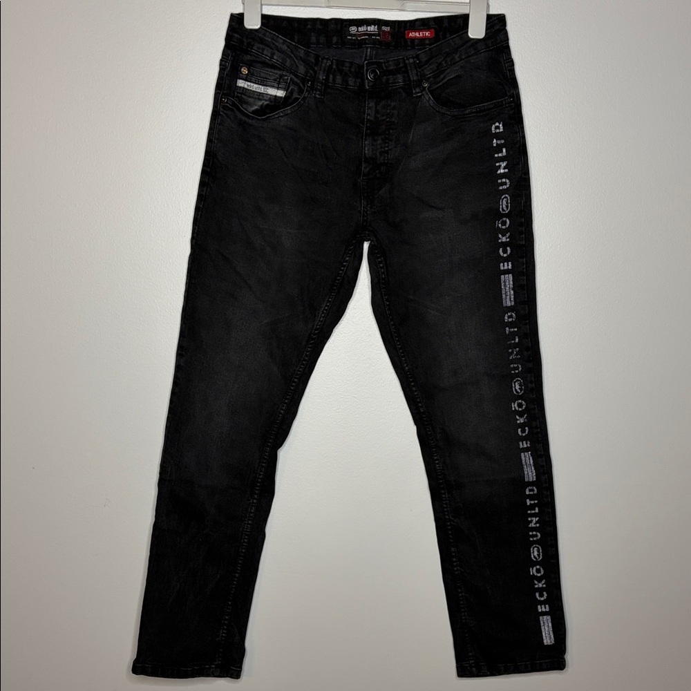Ecko Unlimited Men's Black Straight Jeans Size 32